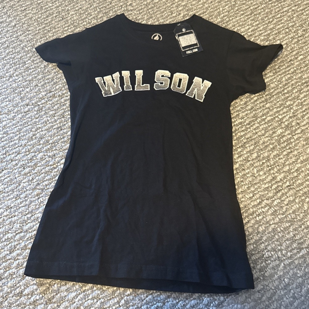 FISLL NWT Aja Wilson Tee Shirt Women's‎ Small Black WNBA Vegas Aces #22